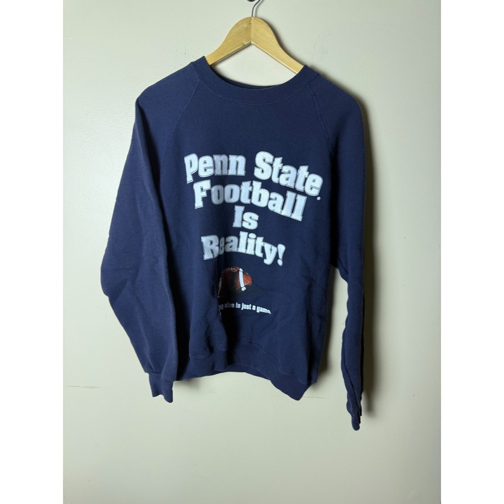 Vintage 1990s Lee Penn State University‎ Football is Reality Sweatshirt Mens L